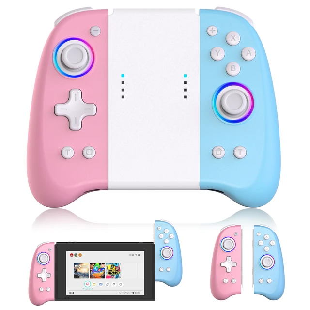 

For Switch OLED Wireless Gamepad NS Joy-com Bluetooth Controller With Colorful Lights Game Handle For Switch joypad
