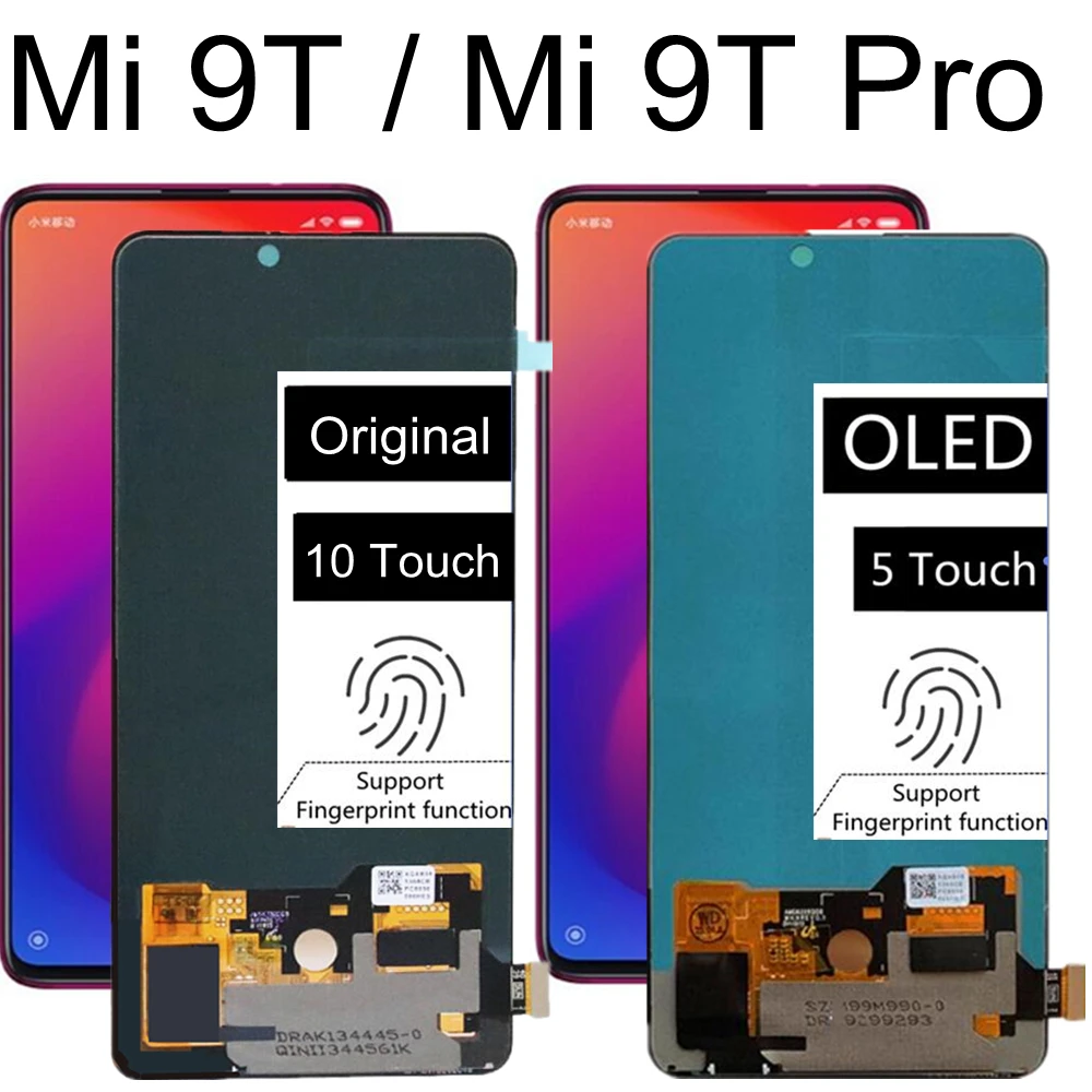 

AMOLED OLED Original For XiaoMi Mi 9T Pro LCD Display Touch Screen Digitizer Assembly for Xiaomi Mi9t for Redmi K20 Pro LCD