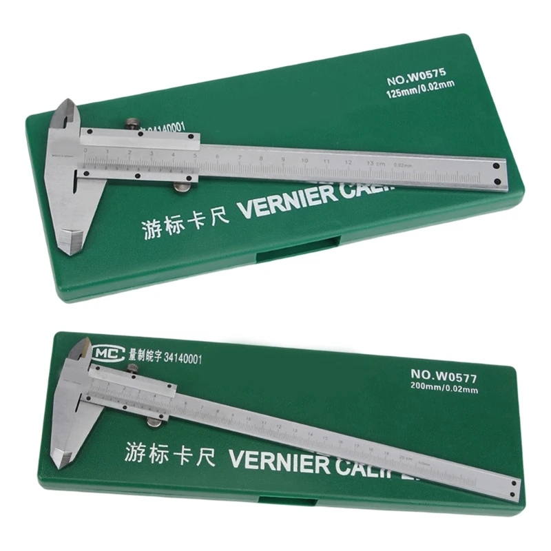 

2024 New Stainless Vernier Caliper Micrometer Gauge 0-150mm/0-200mm Length Depth Thickness Inner Outer Diameter Measurement Tool