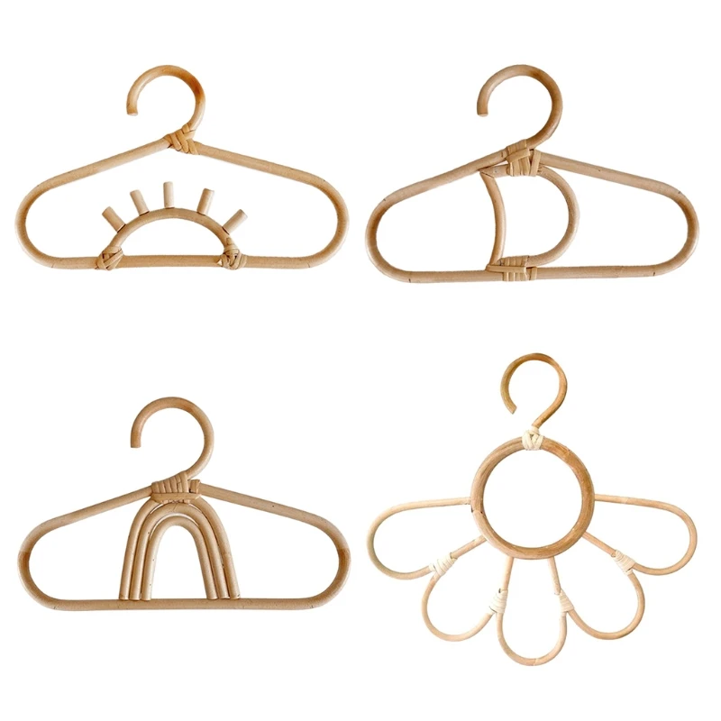 

Rattan Weaving Baby Clothes Hanger Mini Size Baby Coats Hangers Space Saving