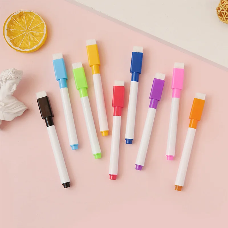 8 Colors Erasable Magnetic Whiteboard Marker Pen Blackboard Marker Chalk Glass Ceramics Office School Art Marker Stationery - 2