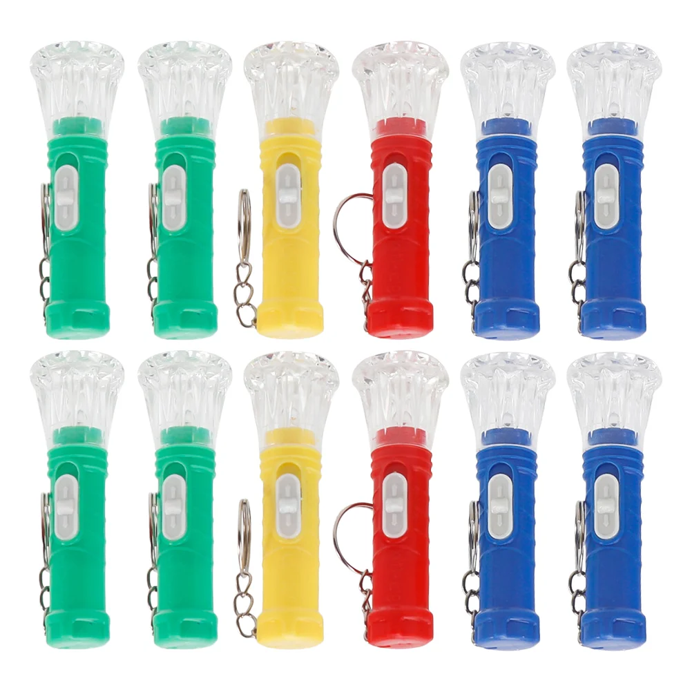 

20 Pcs Flashlight Keychain Pendant Tools Decorate LED Mini Plastic Glowing Toddler Flashlights