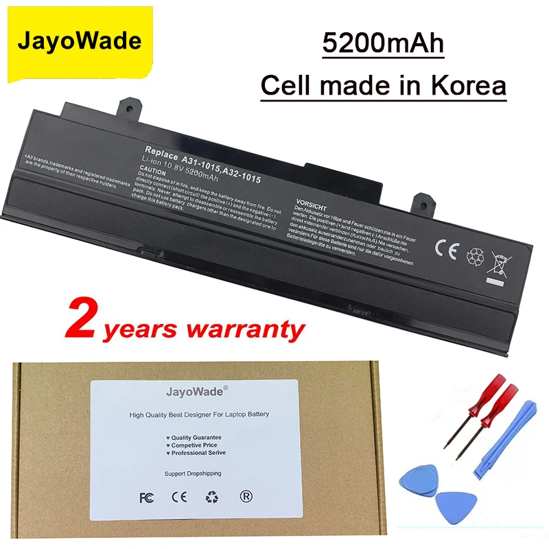

JayoWade Korea Cell A32-1015 Аккумулятор для ноутбука ASUS Eee PC 1011 1015P 1015PE 1015PW 1016 1016P 1215 1215N 1215P 1215T A31-1015