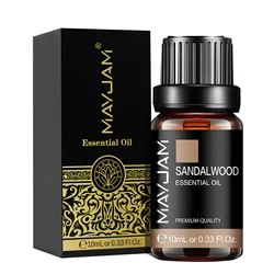 MAYJAM Aromatic Essential Oil Blend - Lavender, Jasmine, Eucalyptus, and More (10ml) - 10ml (Sandalwood)