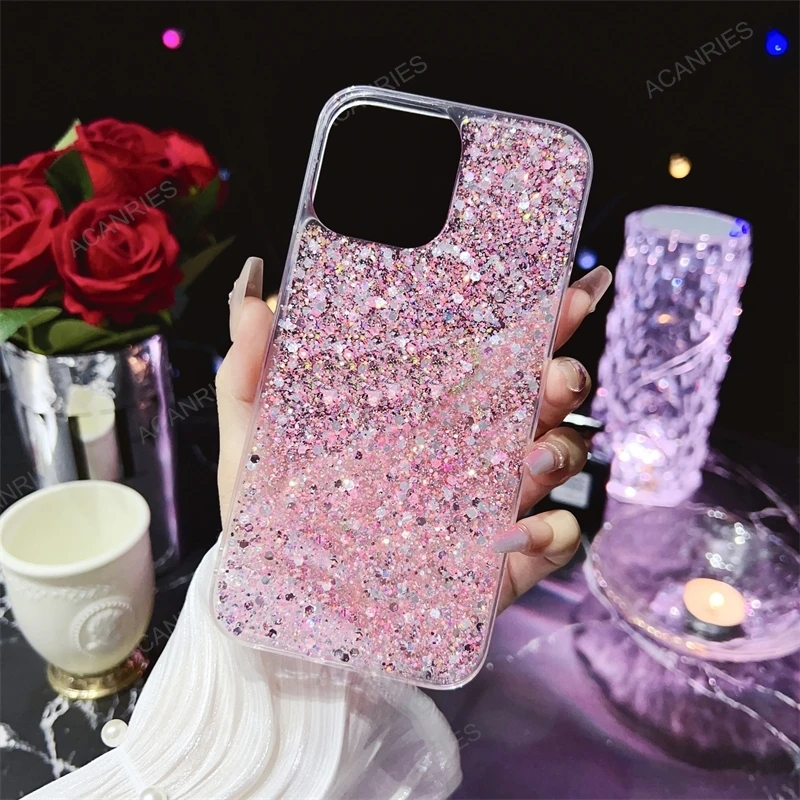 Glitter Silicone Phone Case For Samsung Galaxy Series Soft Cover_voghion.com
