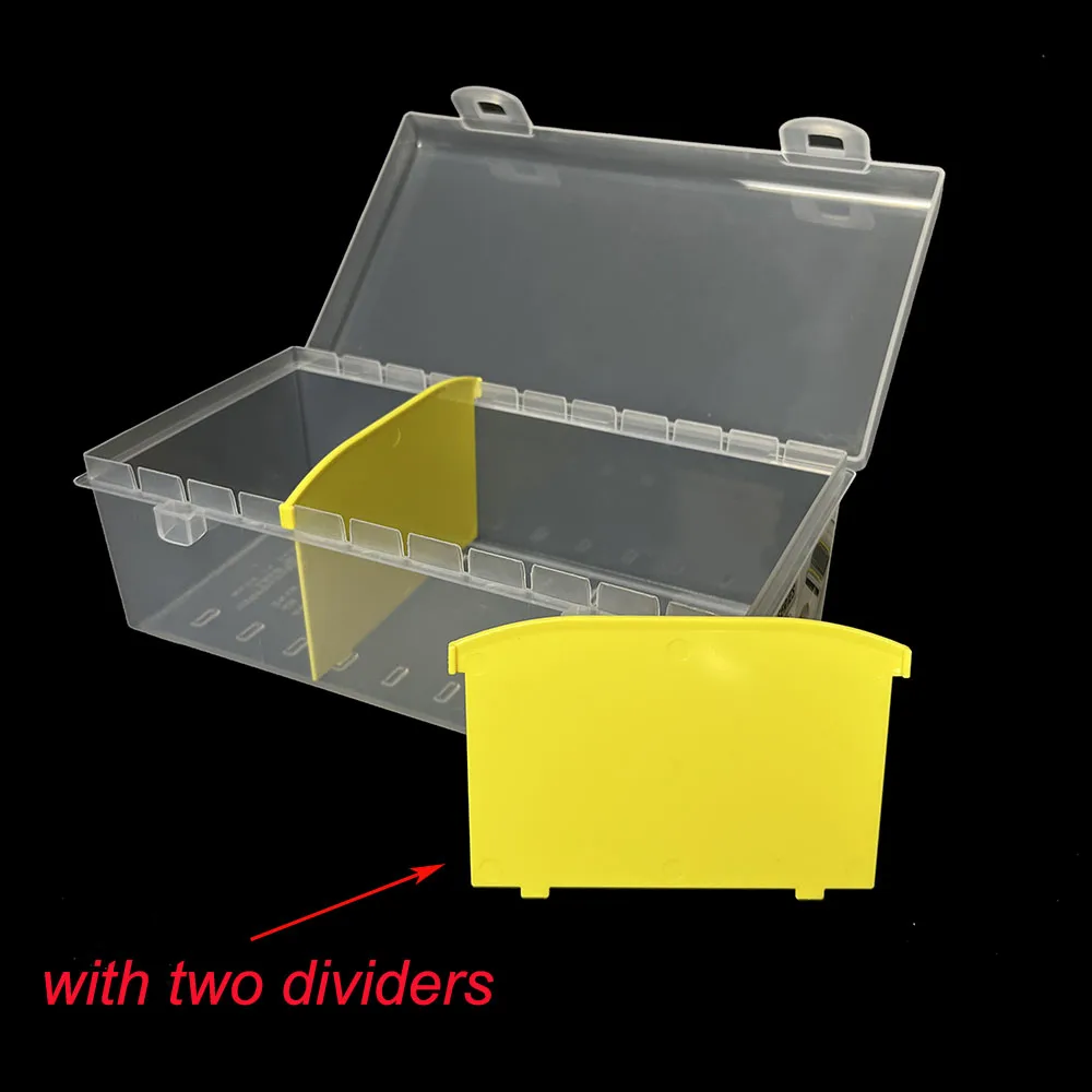 Clear Plastic Compartmentalized Organizer Box Holds 550+ Game Cards Storage Box with Adjustable Divider for PTCG/MGT Cards
