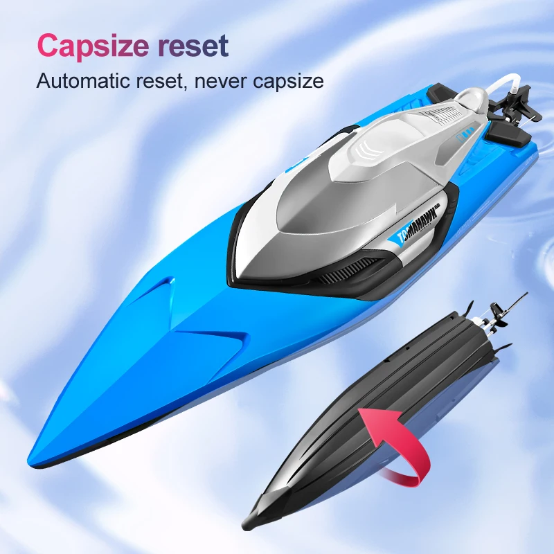 Bateau RC 70 km/h 2.4 GHz - Batterie Lithium 7.4V 800mAh