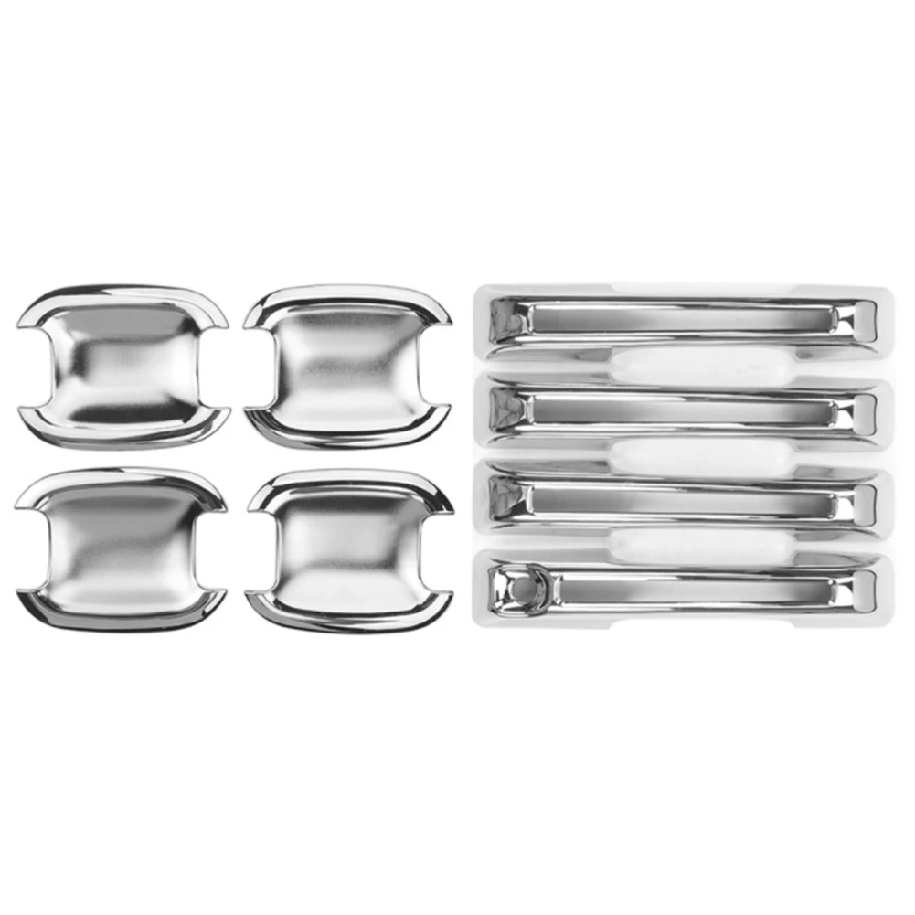 

8PCS for Ford Bronco Sport 2021 Car Door Handle Bowl Cover Trim Decoration Exterior Accessories, Chrome ABS