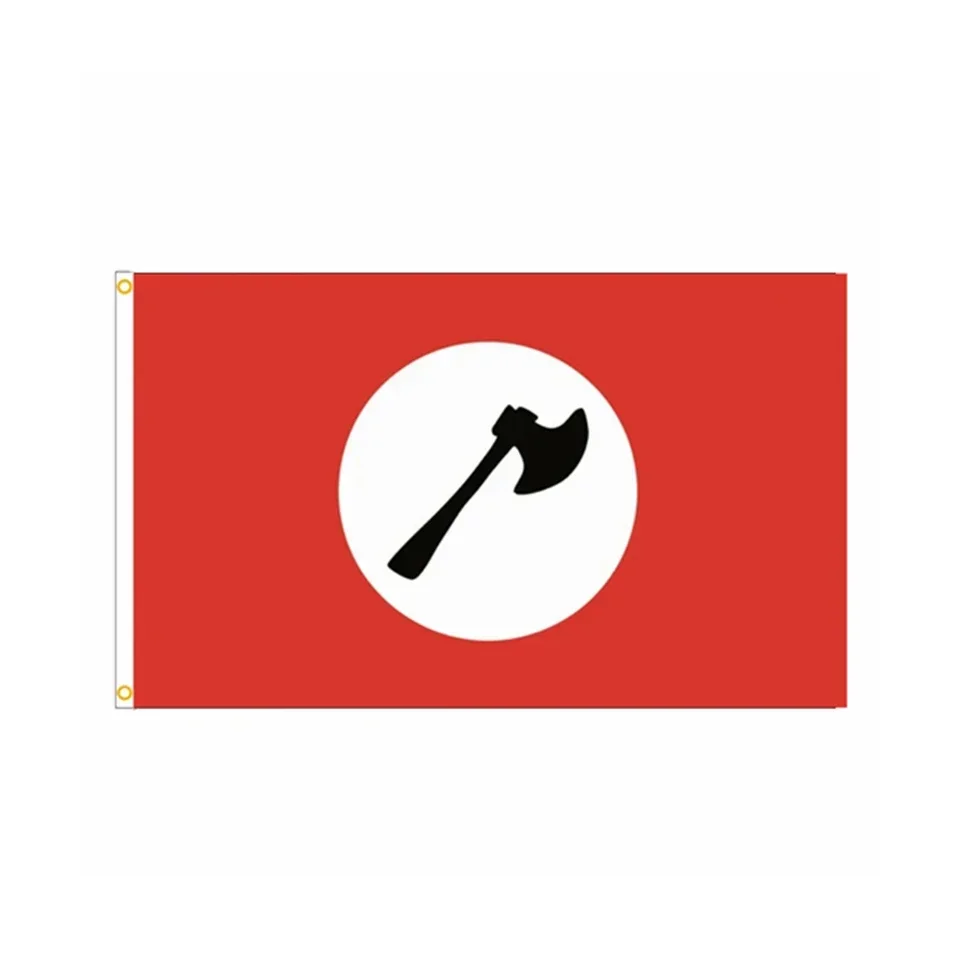 

Red Polyester Axe Heroes Flag For Decor Outdoor Indoor Decor 90X150cm