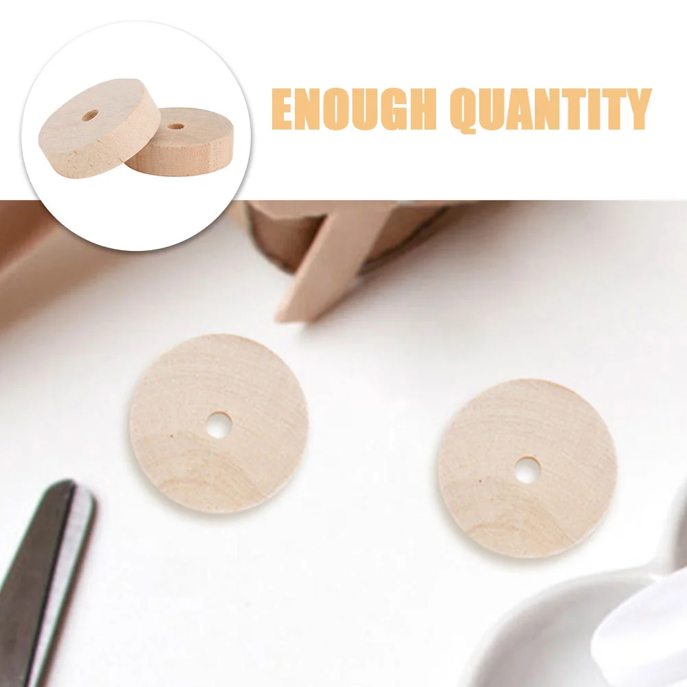 

20 Pcs Log Wheel Mini Wooden Wheels Crafts Accessories for Decors Miniature Car Model
