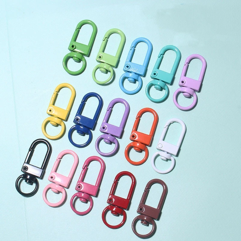 

10pcs Metal Colorful Lobster Clasp Hooks Key Ring DIY Jewelry Making Findings for Necklace Bracelet Supplies
