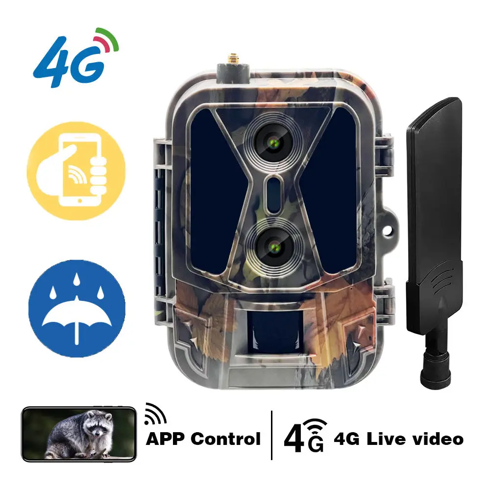 4G 36MP Suntek Wild HC950PRO-Li Wildlife Trail Camera, Photo Traps with Dual Lens, 8000mAh Li-Battery, Live View for Hunting,
