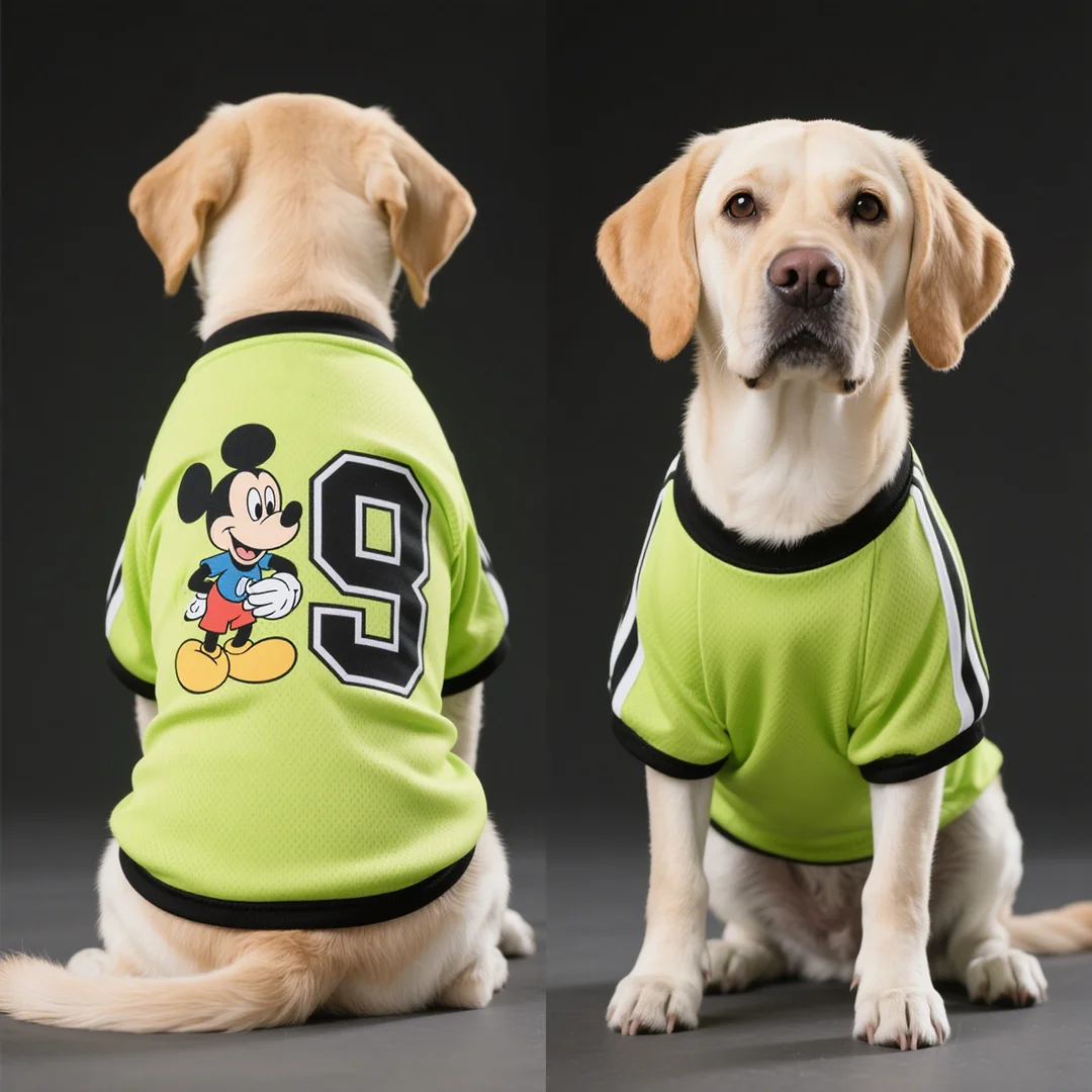 2025 애완견 의류 세트 조끼 및 티셔츠 통기성 및 시원한 여름 의류 브랜드 미..