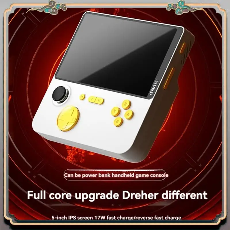 A46M-E5 Handheld Video Game Console 64G 15000 Games 5Inch HD Retro Game Console 6000Mah Support 13 Emulators