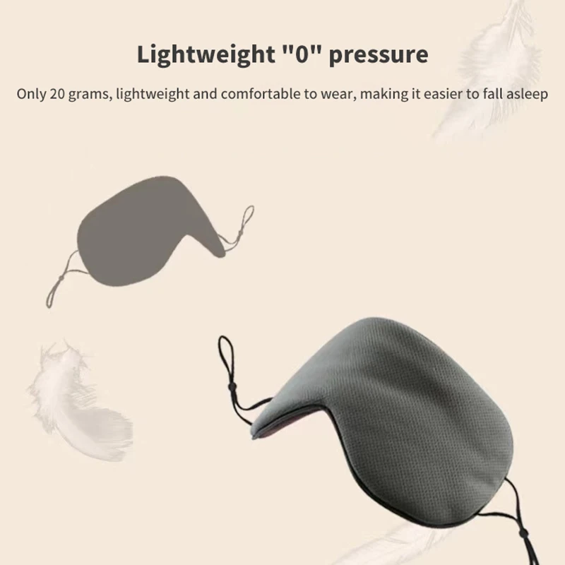 Sleeping Mask Double Sided Adjustable Size Ice Silk Warm Cool Travel Blackout Breathable