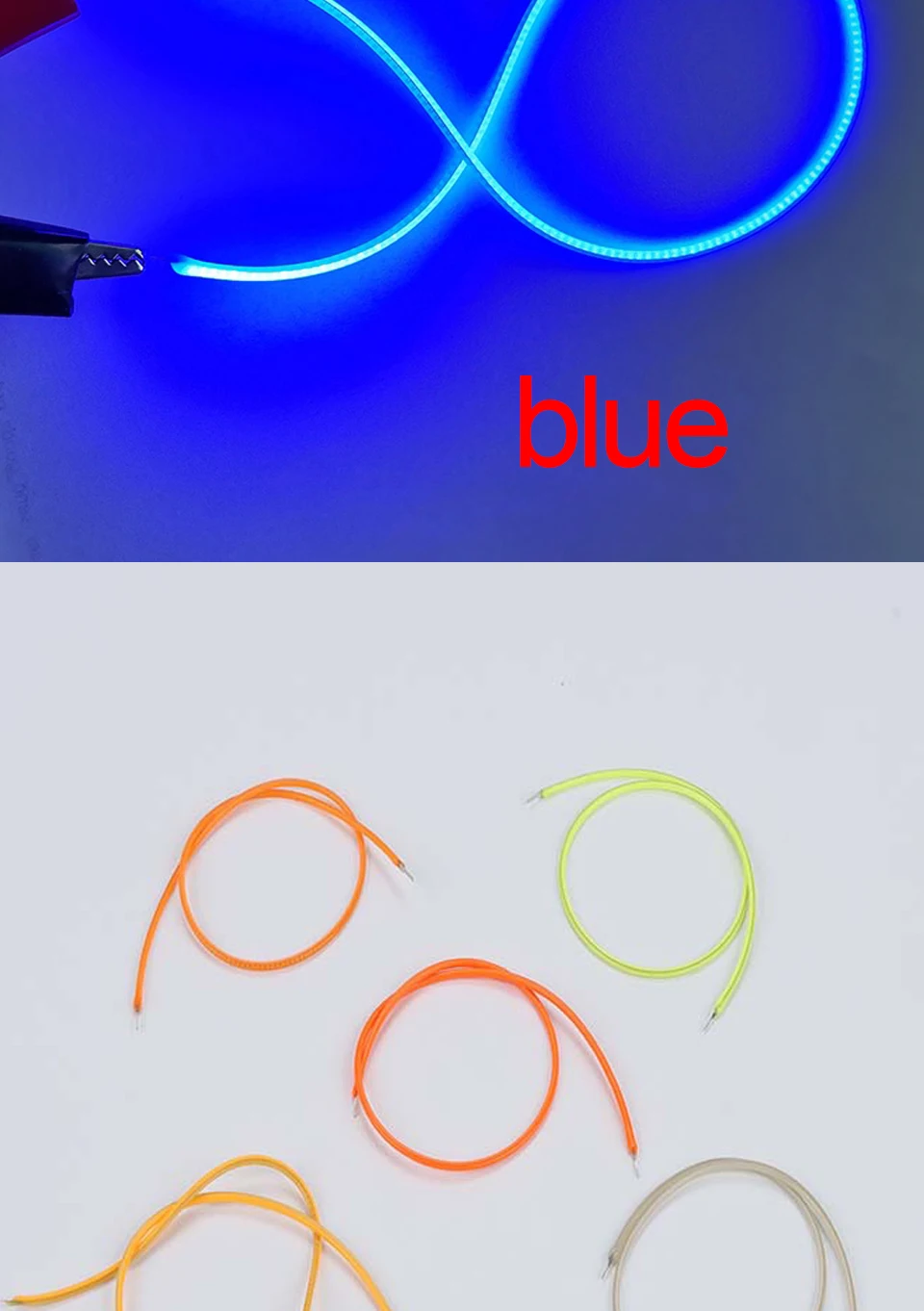 Led Soft Silament Edison Bulb Lamp Parts DC3V 80mm 130mm 255mm 300mm DIY Diode Flexible Lighting Filament Accessories