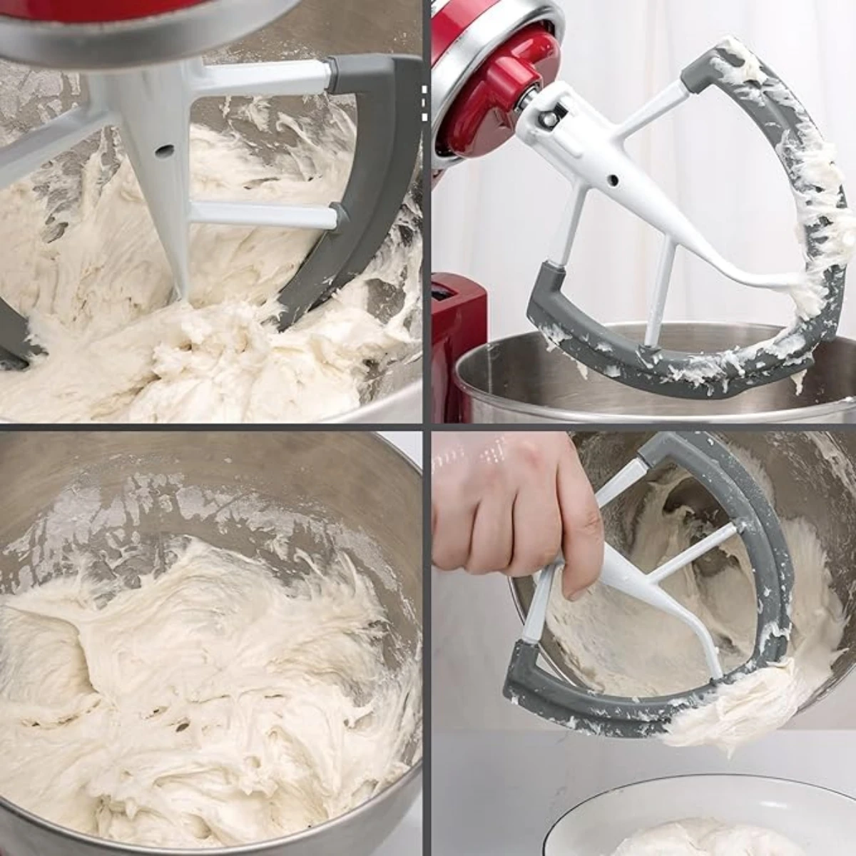 5.5QT-6QT Flat Edge Beater For KitchenAid Bowl-Lift Stand MixersBowl-Lift Mixer Accessory Replacement.Flour Cake Balloon Whisk