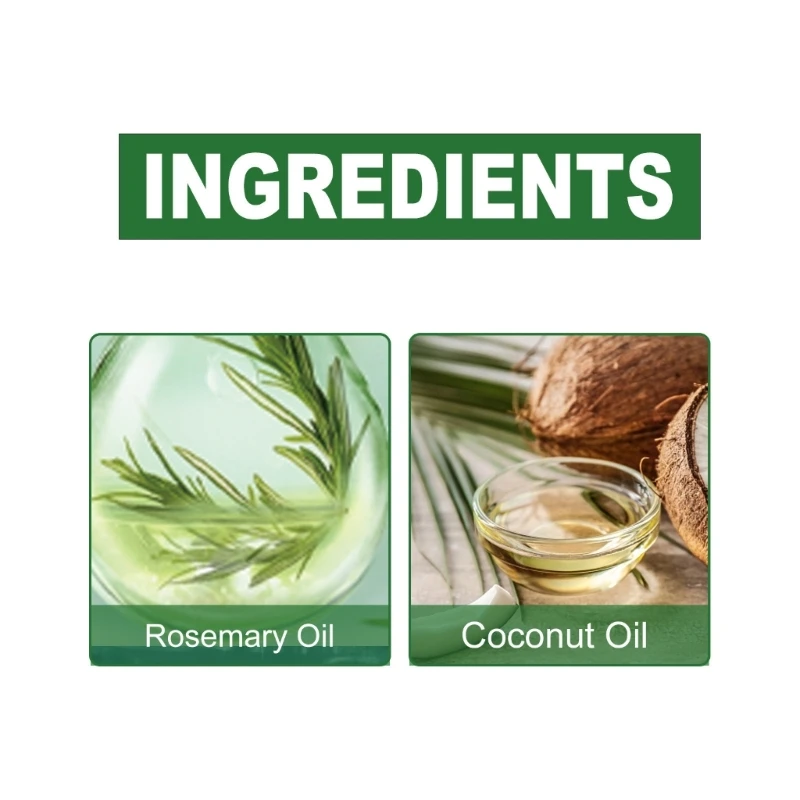 Hair Nourishment Rosemary Scalp Oil Repairing Hair Health and Strength Promotes Growth Loss Prevention E74C