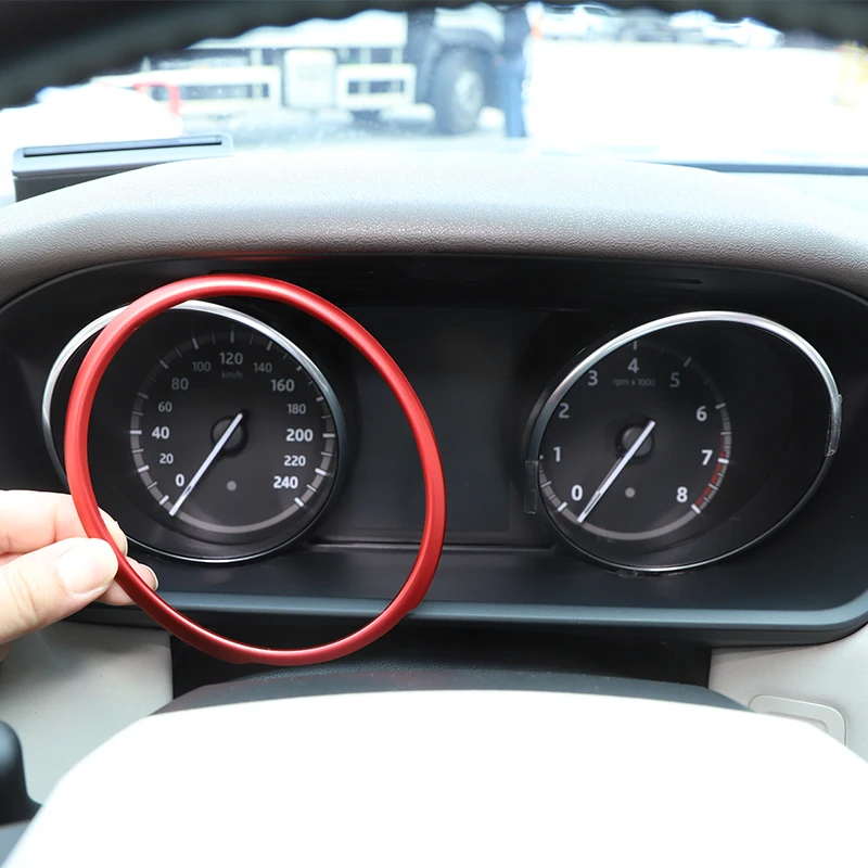 

For Land Rover Discovery V 2017-2019 Car Dash Board Dashboard Decoration Ring Sticker ABS Dashboard Protection Accessories 2Pcs