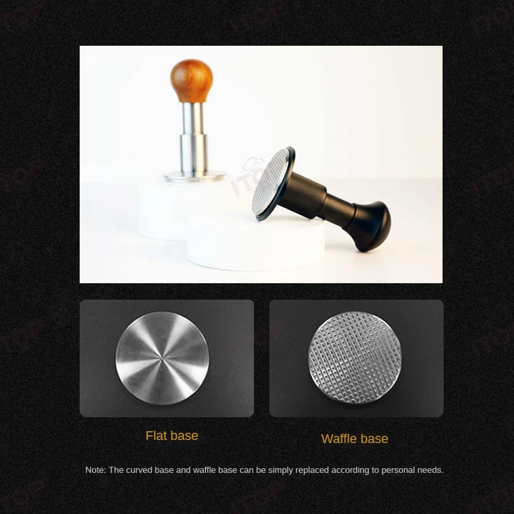 ITOP HIT Impact Force Powder Hammer 51/53/58mm Adjustable Pressure Force Tamper Stainless Steel Coffee Tamper Hammer Tools 4
