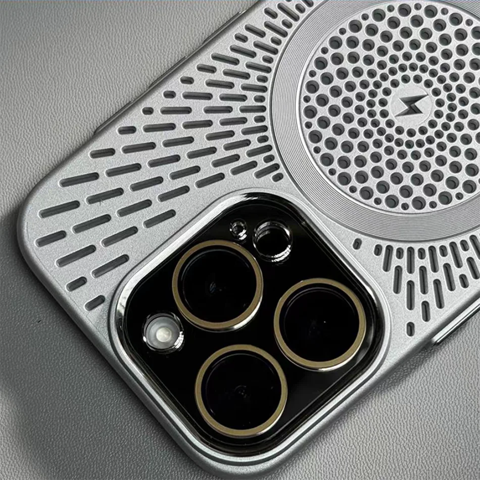 Sleek Ultra Slim Heat-Breathable Magnetic Phone Case with Lens Overlay