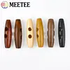 50pcs Meetee Wooden Buttons 30-60mm 2 Holes Natural Wood Horn Toggle for Wool Sweater Coat Bags Garment Accessories C1-27 4
