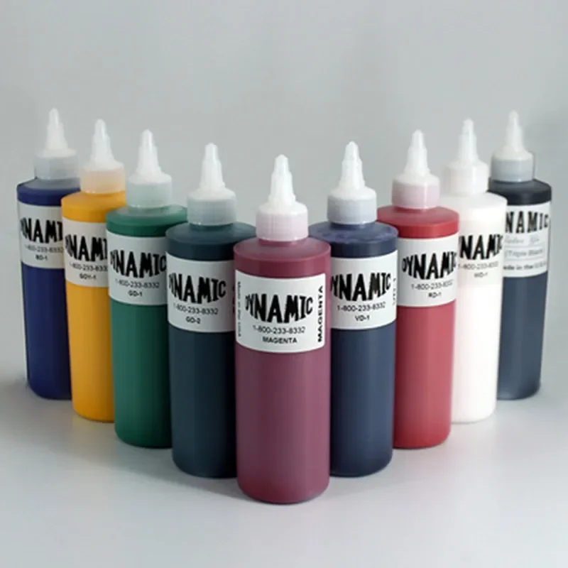Dynamic Professional Black Tattoo Ink Pigment DIY Tattoo Pigment Practice Supplie Tattoo Gel Body Art Tattoo Pigment 8OZ BLK tattoo ink pigment