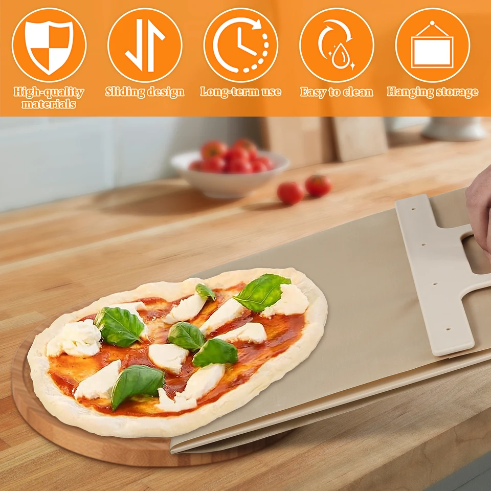 Pala Per Pizza In Alluminio 30,5x35,6 Cm Con Manico Pieghevole In Legno – Set Accessori Per Forno