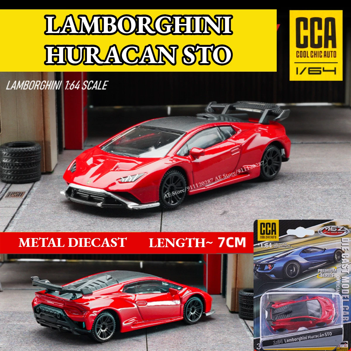 1/64 LAMBORGHINI HURACAN AVENTADOR Mini Car Model Metal Replica