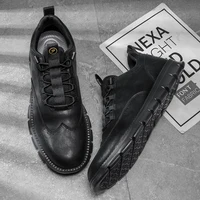 Chaussures d'été pour hommes grandes tailles avec semelle en caoutchouc souple et fonction antidérapante, surface en cuir tendance, chaussures de sport pour hommes 5