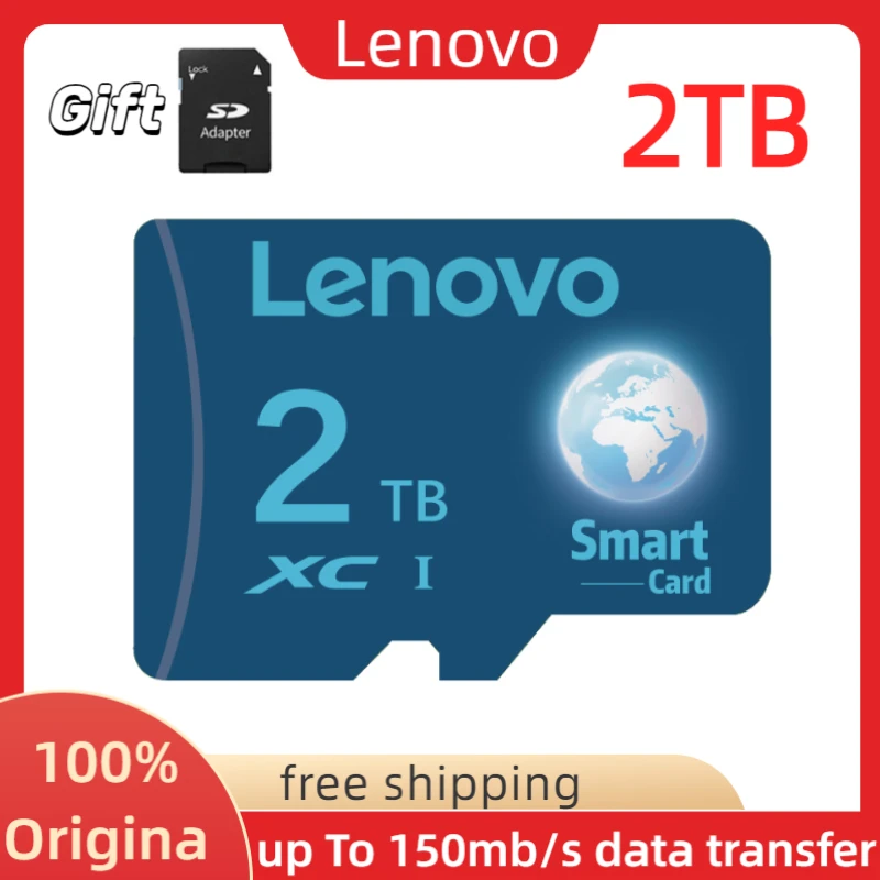 Lenovo Ultra Original Sd Card 2Tb 1Tb 128Gb Mini Sd Card 128Gb 256Gb 512Gb Class10 Memory Card C10 Ush-1 Supporto Per Fotocamera Auto