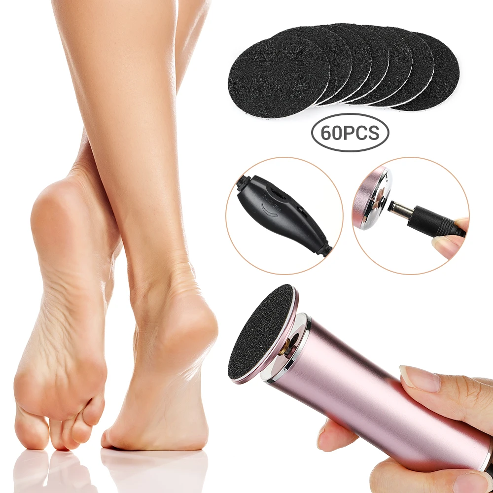 Electric foot callus remover grinder foot care file leg heels remove dead  skin trimmer pedicure tool set feet cleaner machine