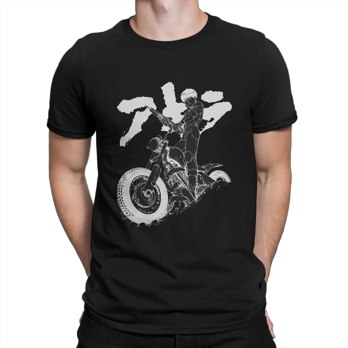 

Мужские футболки Kaneda, забавная футболка из 100% хлопка, футболки Akira с коротким рукавом и круглым вырезом, одежда 6XL