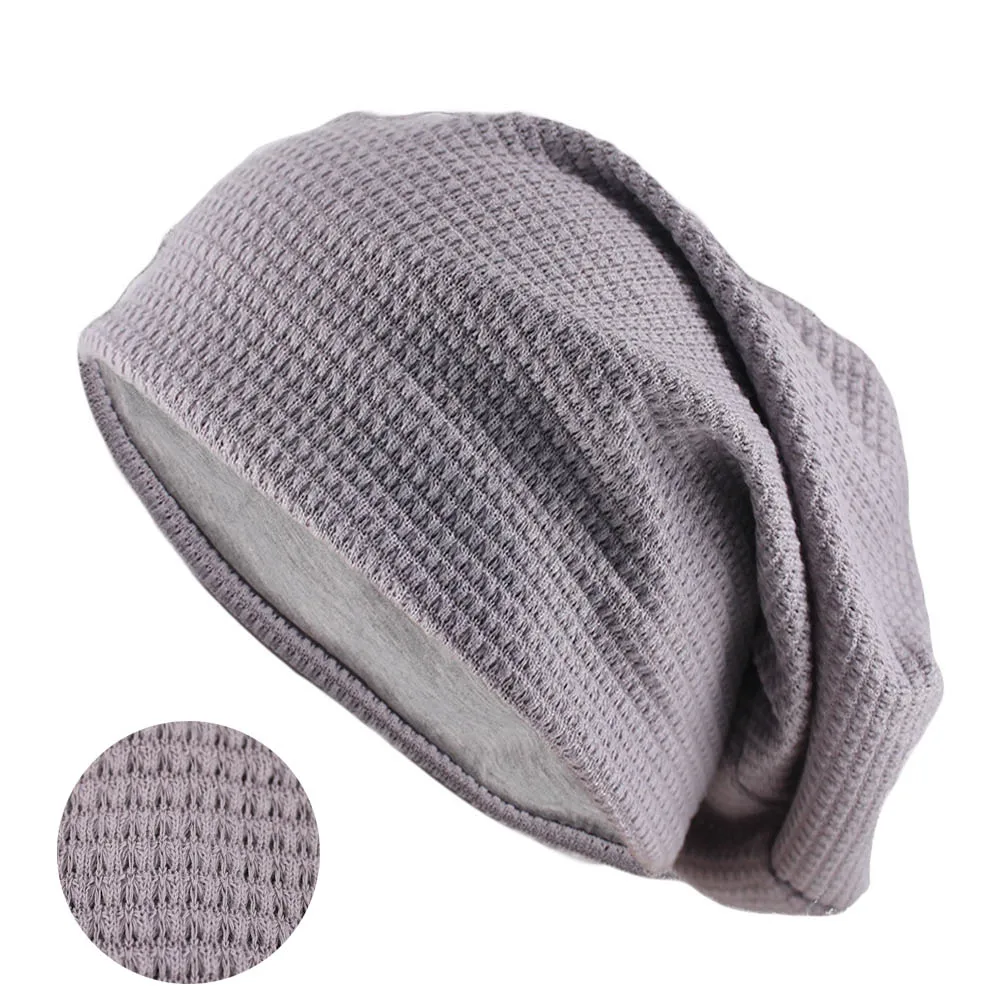 Neue weiche Mode erwachsene Männer Frauen Herbst Frühling Mützen Schädel lässig bequeme Turban Outdoor Sport Hut Unisex Motorhaube – Detail 7