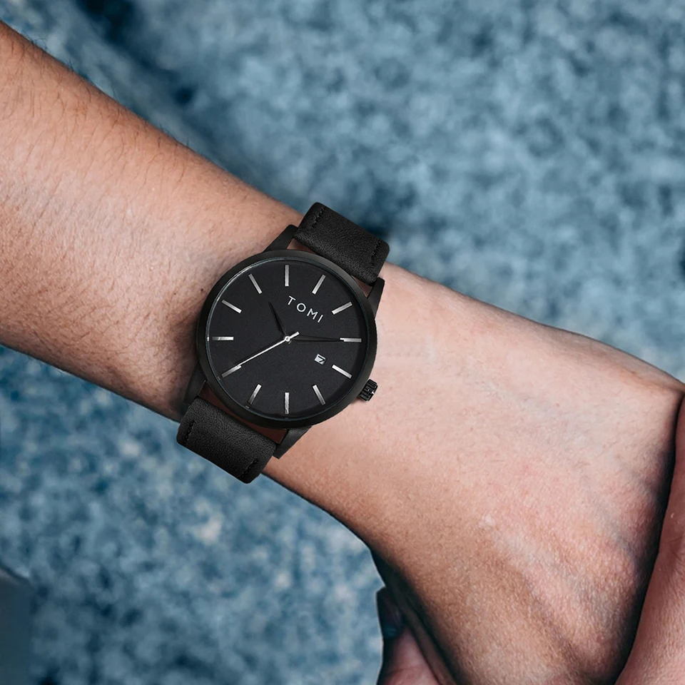 TOMI Brand Fashionable Men's Watch Luxurious Small Disc Dial