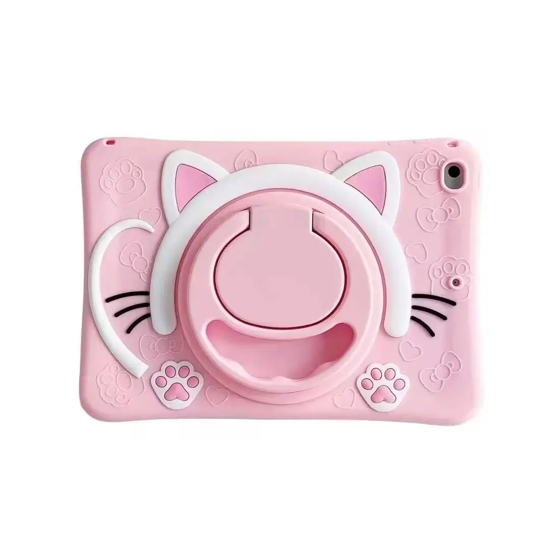 Cartoon Silicone Kids Stand Tablet Case
