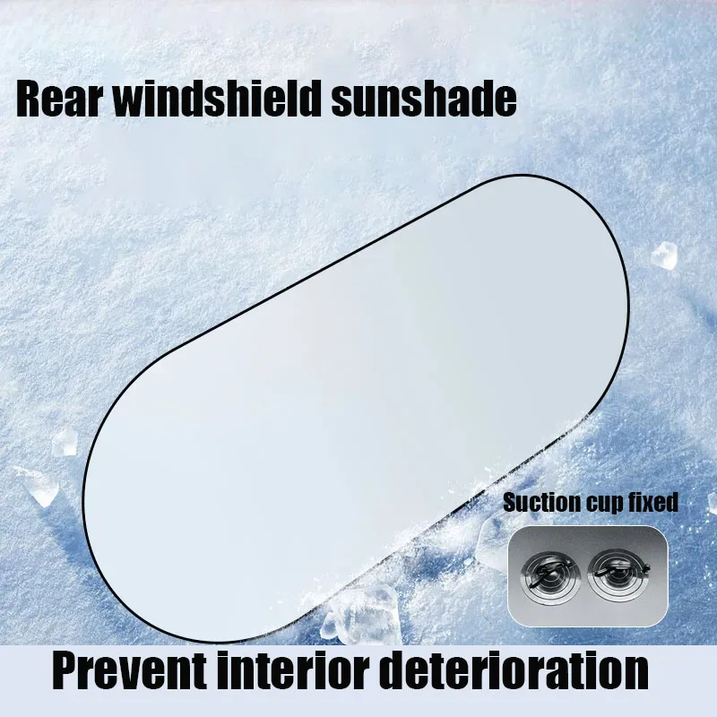 Car Sun Shade UV Protection Folding Auto Rear Window Sunshade Universal Car Window Visor with Suction Cups