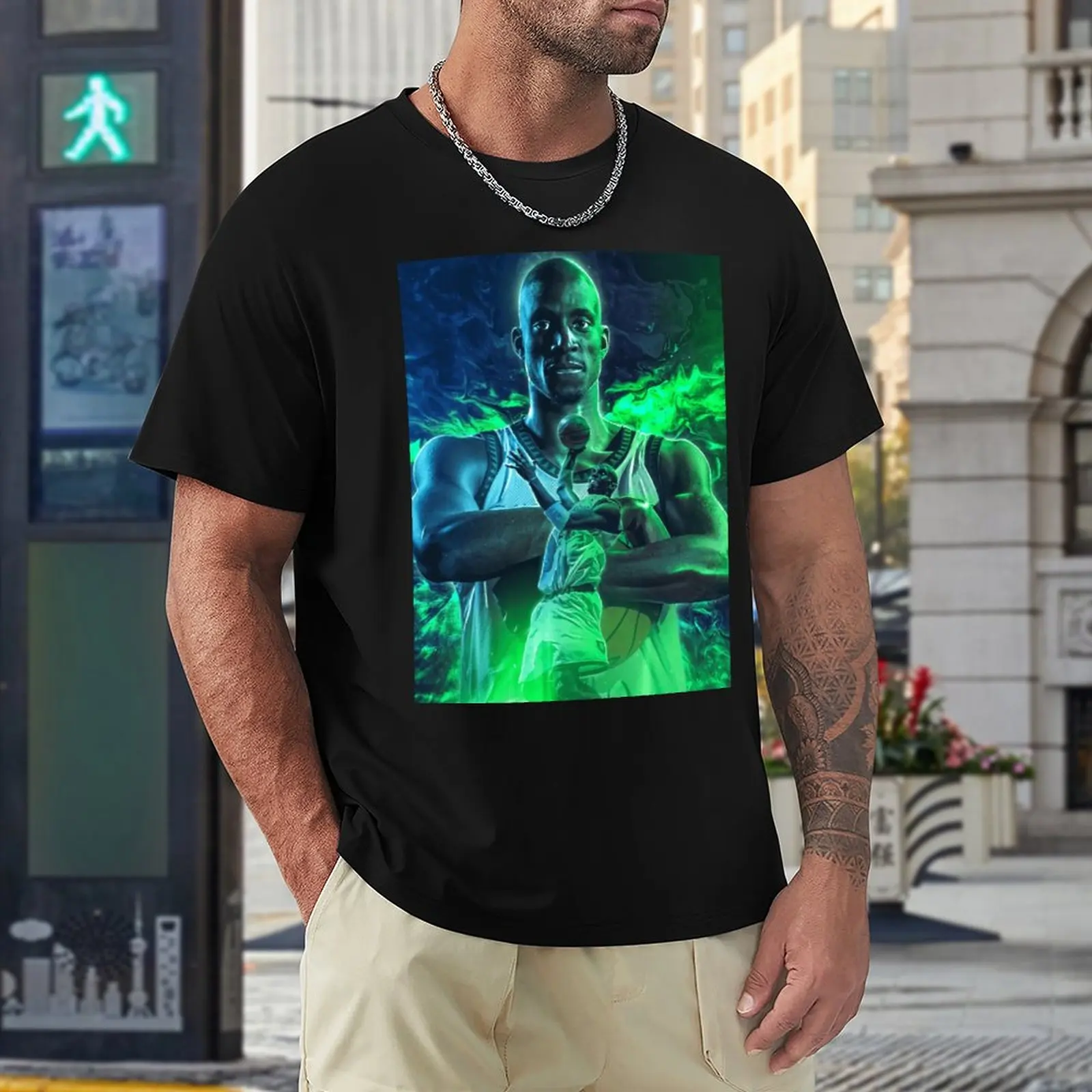 

Top Tee Kevins And Garnetter KG The BIG TICKET Da Kid 2023 Basketball Stars (21) Cute Travel Eur Size Vintage