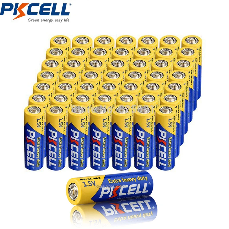 40Pcs-Pkcell-R6P-1-5V-Aa-Zink-Koolstof-Batterij-Aa-R6P-UM3-MN1500-E91 ...