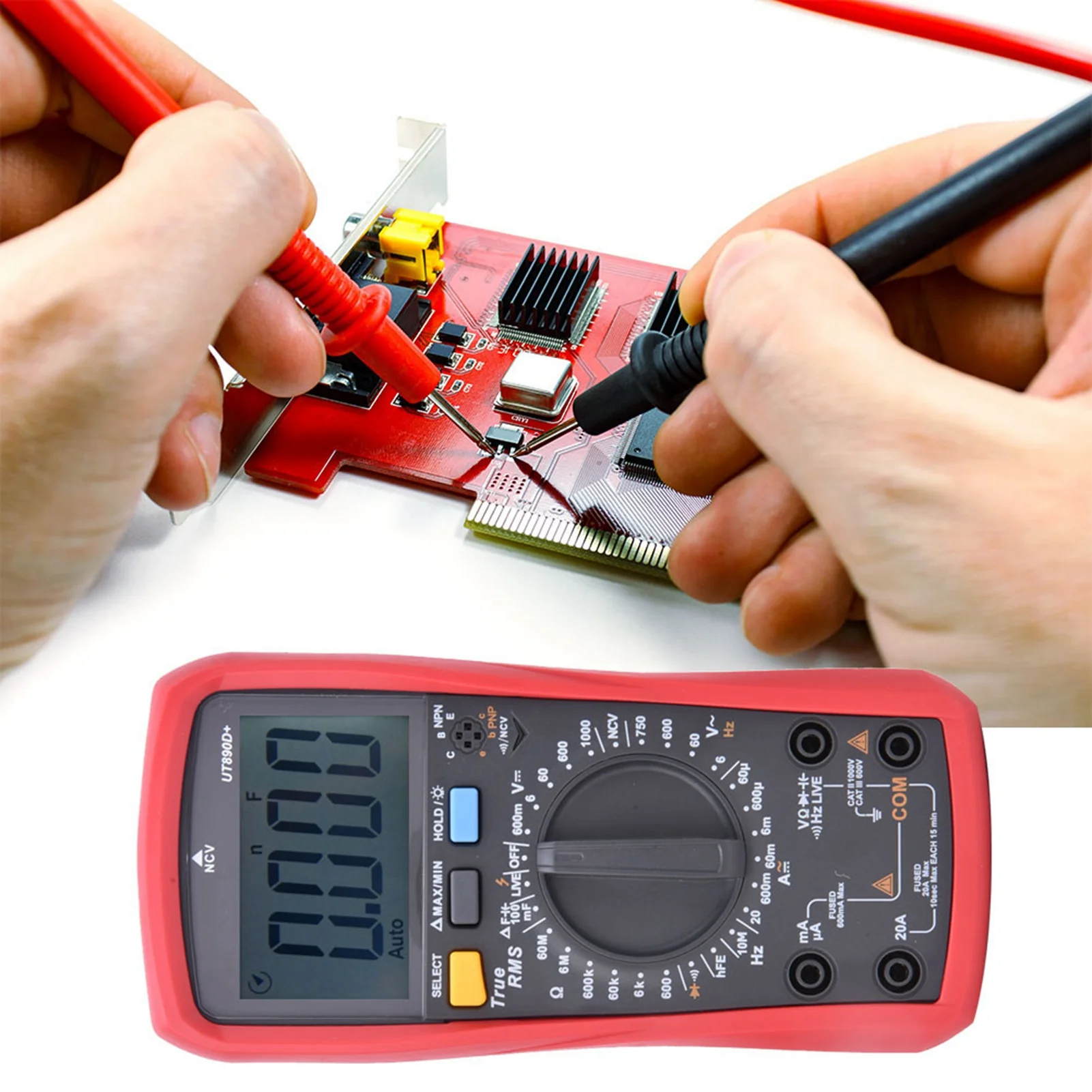 Multimètre numérique UNI-T UT890D+ 6000 counts True RMS