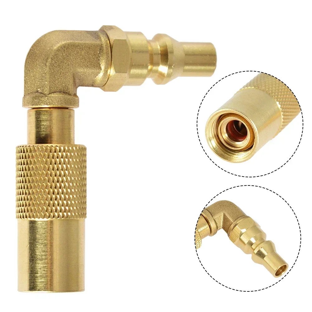 Propane Elbow Fitting Replace Low Pressure Gas Griddle Portable Quick Connect For 9/16 Inch To 1/4 Inch Propane Adapter