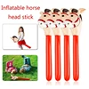 2 Pcs Inflatable Horse Heads Cowgirl Stick PVC Balloon Dress up Outdoor Educational Toys Gifts Inflatable Kids Toy Birthday Gift 4