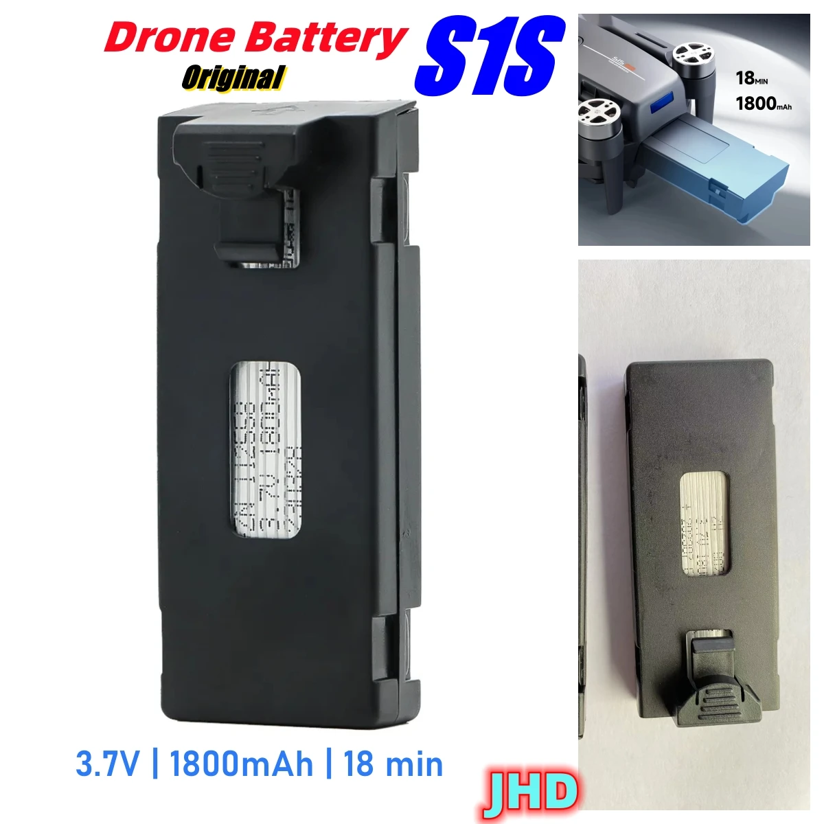 JHD Original LSRC S1S Battery Drone Accessories 3.7V 1800mAh Drone S1S Battery For LS-S1S RC Airplane Lipo