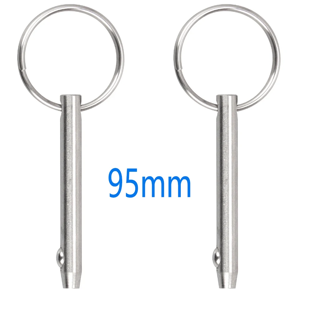 Quick Release Pins, Bimini Top Pin,316 Stainless Steel,Diameter 0.25 Inch/6.3mm,Total Length 3.74 Inch/95mm,2 Packs quick release pin bimini top pin total length 2 56 inch 65mm diameter 0 25 inch 6 3mm 316 stainless steel 1 or 2