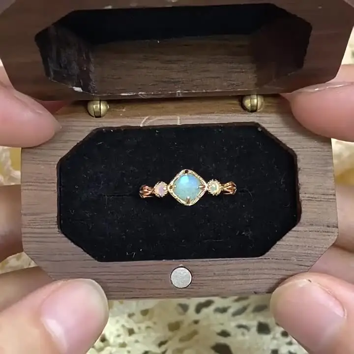 FULULAY Anillo De Plata Esterlina Chapada En Oro De 14 Quilates, Piedra Lunar Cortada A Mano, Labradorita/ópalo, Gran Regalo Para Mujer, Oro Amarillo, Sin Piedras Preciosas