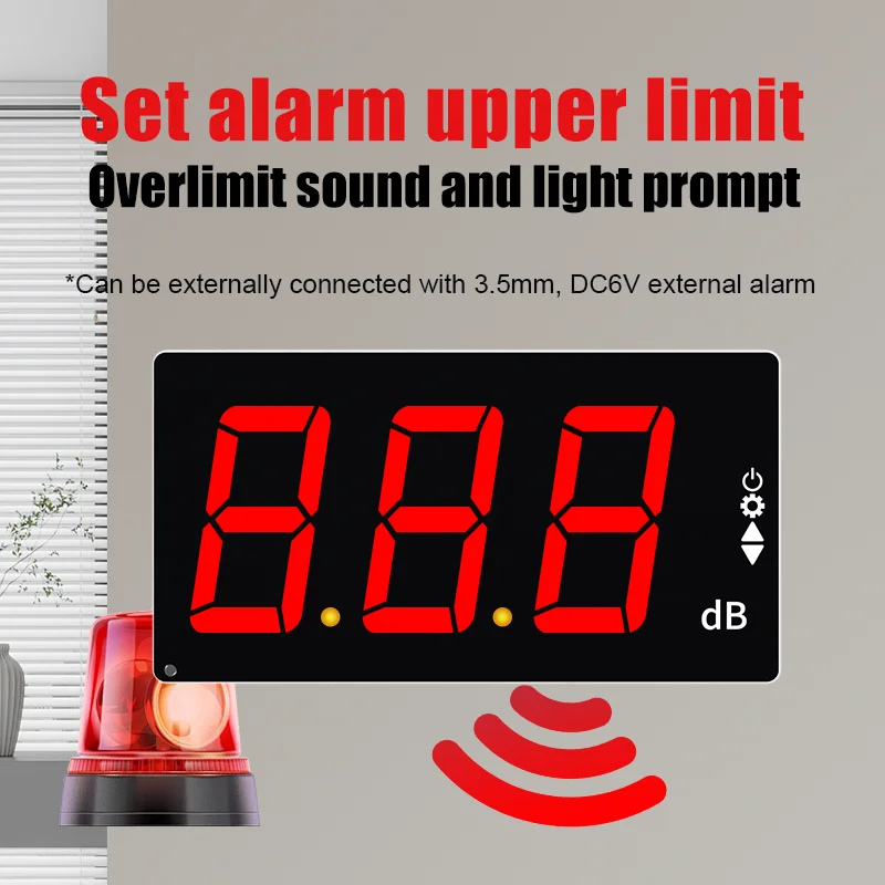30-130 dB Noise Measuring Instrument Digital Sound Noise Level Meter Indoor Wall Mounted Tester 3