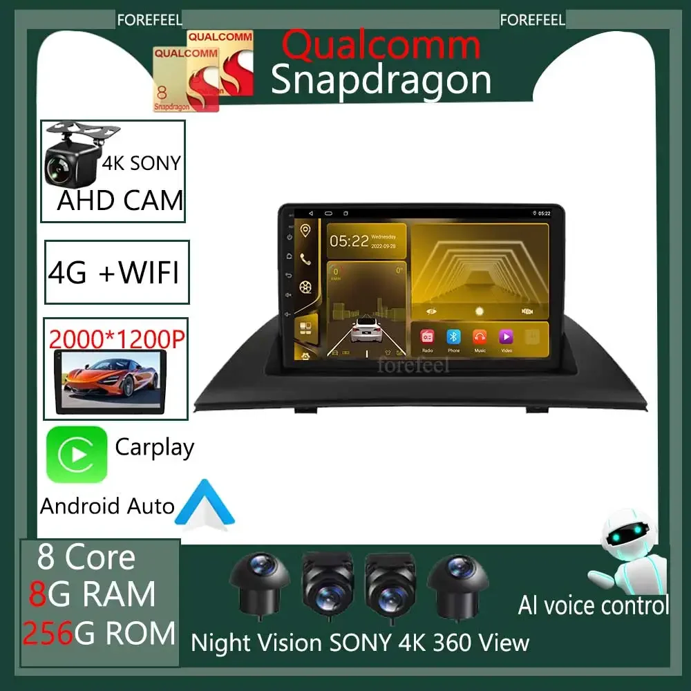 

Android For BMW X3 E83 2003 - 2010 IPhone Wireless Carplay Car Radio Multimedia Player Autoradio GPS Video DSP IPS NO 2 DIN