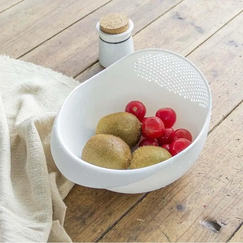 Plastic Filter Basket Drainage basket multifunctional rice washing sieve and filter basket plastic rice washer creative plastic filter