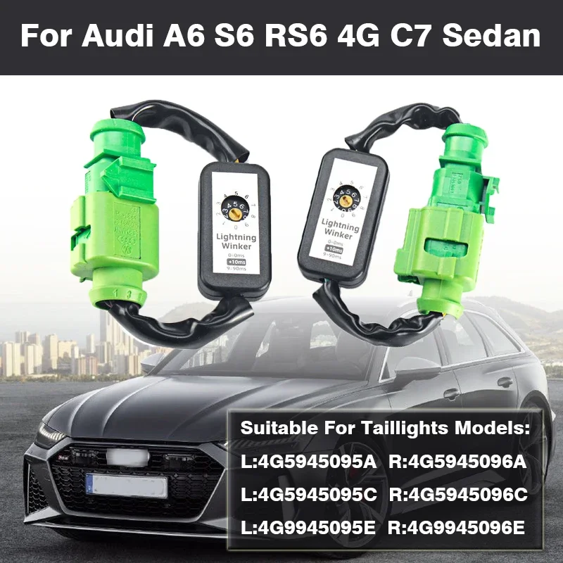 

2Pcs Dynamic Turn Signal Indicator LED Taillight Module Cable Wire Harness For Audi A6 S6 RS6 4G C7 Sedan Easy To Install