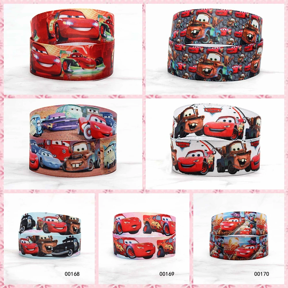 

10yards Disney Cars Cartoon Character Printed Grograin Ribbon for Bows DIY Craft Supplies Handmade Decoration Materials